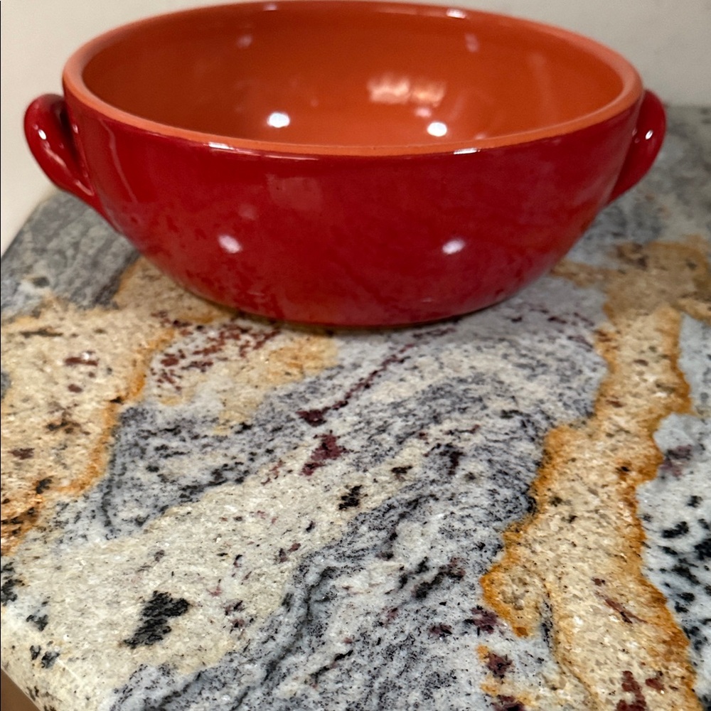 De Silva Red Terracotta Serving Bowl, 9.75”, NEW